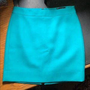 NWT J.Crew NO.2 Pencil Skirt Serge Wool Rich Jade